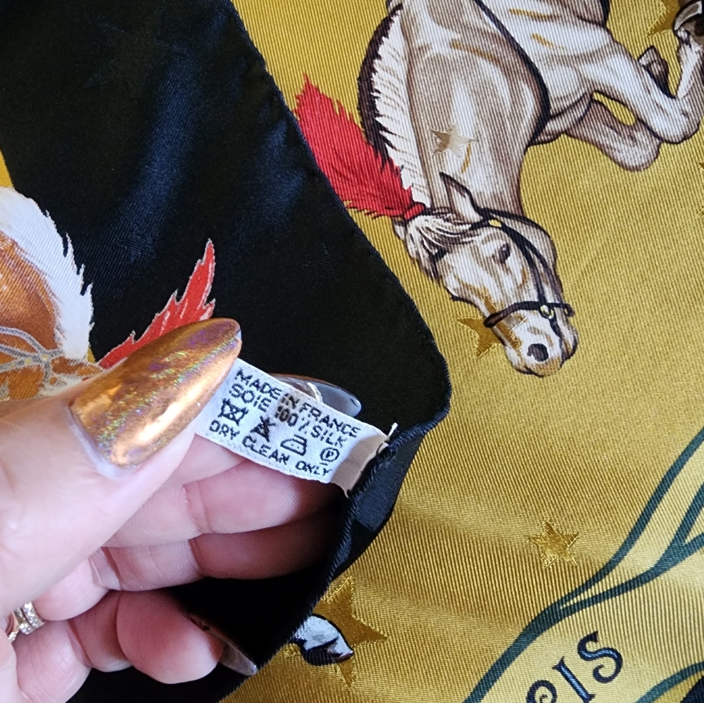 Authentic Hermès Paris Horse Print Scarf